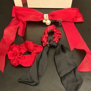 Red and Black Hair Accessory Set